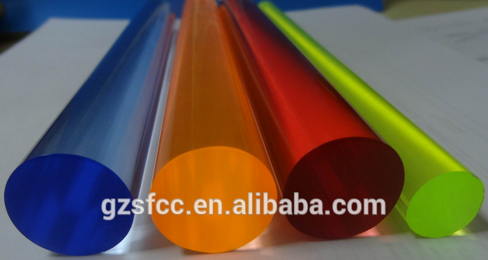 Custom multi-style high quality colored / clear acrylic  rod