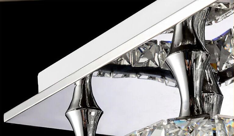 Square modern luxury LED crystal ceiling lamp