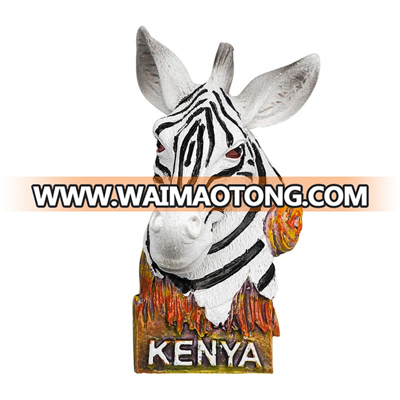 Wholesale Resin Fridge Magnet for Kenya Travel Gifts