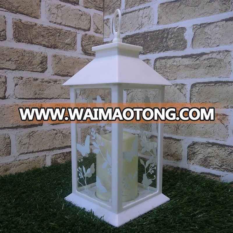 Electric white butterfly candle for holiday decorative lantern