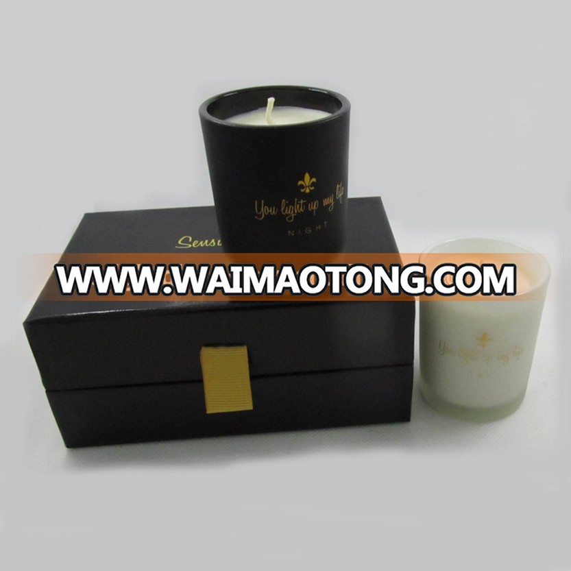 Candle with glass jar Luxury Soy Wax Customized Scented Candle In Gift Box, Aromatic