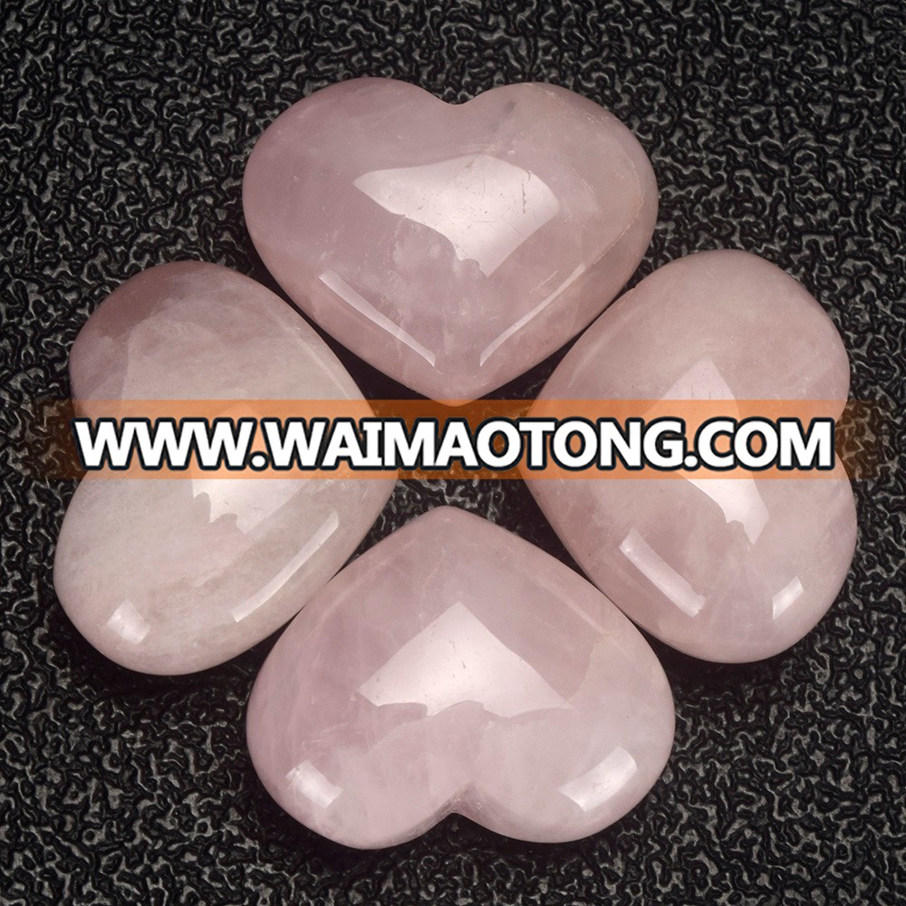 natural wholesale semi-previous rose quartz heart for sale