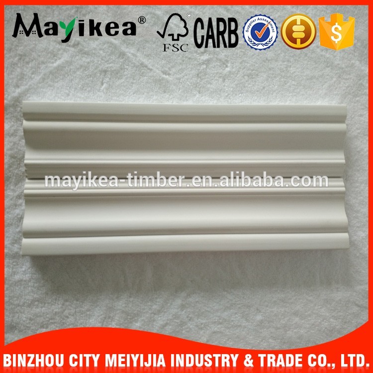 Home decorative skirting moulding waterproof veneer wrapped mouldings mdf skirting