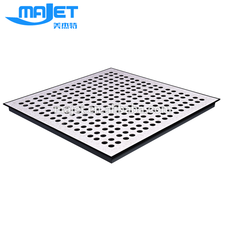 Antistatic perforated raised access floor for data center