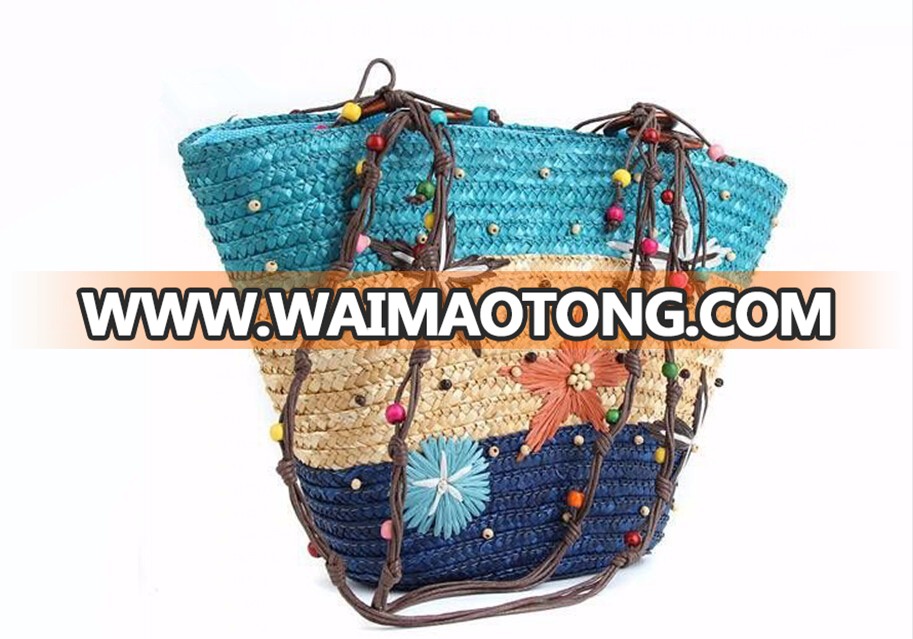 2016 new fashion straw beach bag beach tote bag