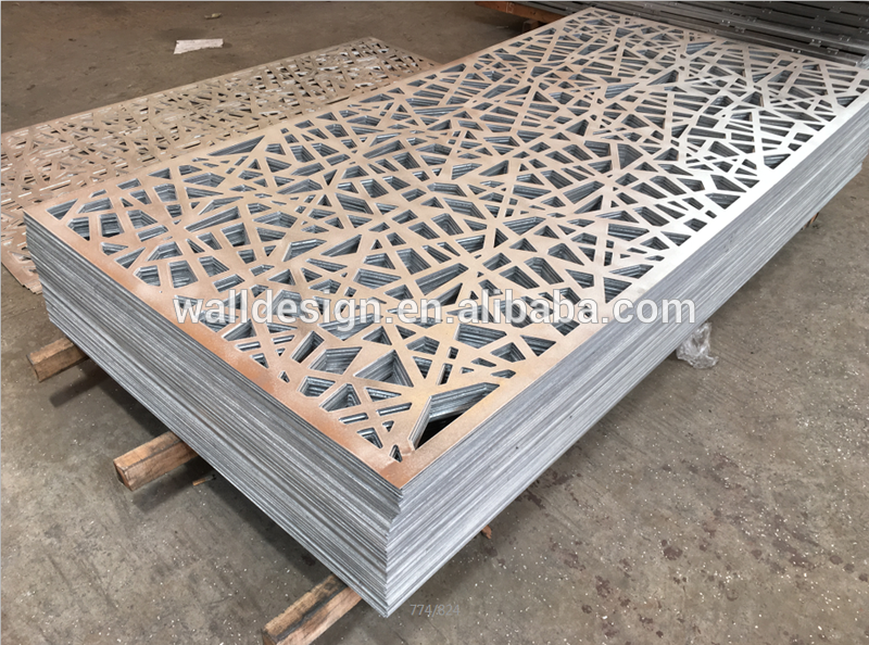 laser cut aluminum metal panels for circular column decoration