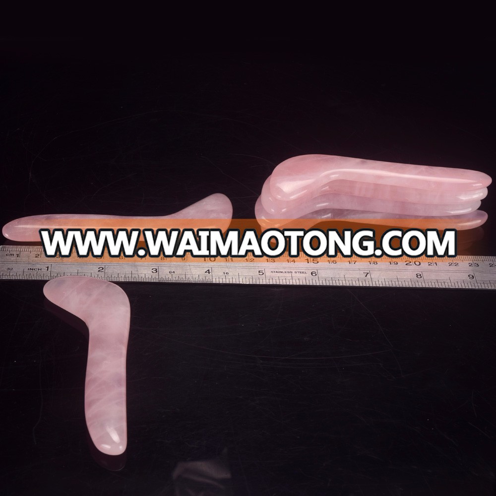 Hot Sale Knife shape rose quartz Gua Sha Board