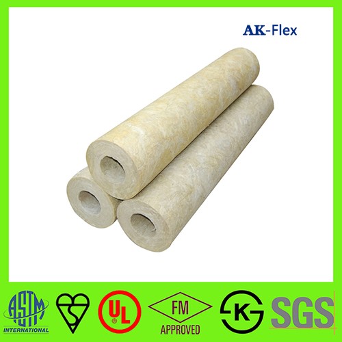 fiber fireproof thermal insulation soundproof rock wool Pipe of acoustic material tube