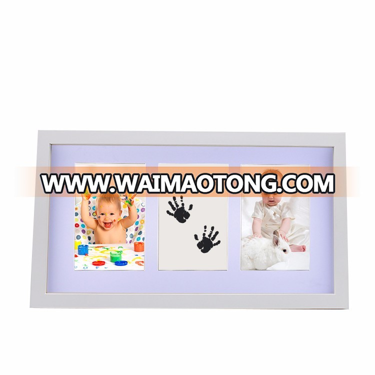 Baby Clay Hand & Footprint Keepsake Photo Wall Mount Frame/baby handprint and footprint frame