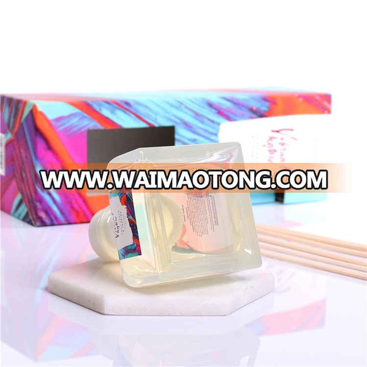 fragrance glass bottles and box packaging essential oil reed diffuser sticks