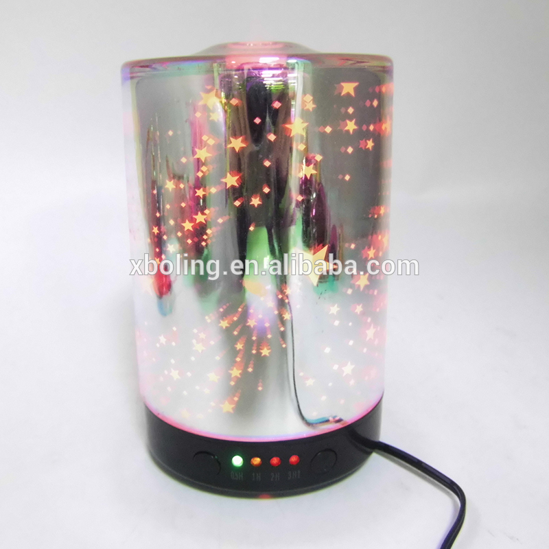 3D  ultrasonic humidifier, aroma essential oil diffuser,with 7 LED light night changing