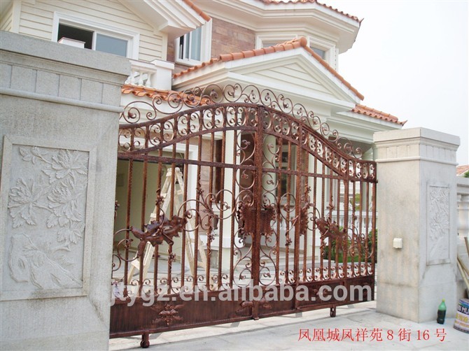 Economical and practical wrought iron gate used