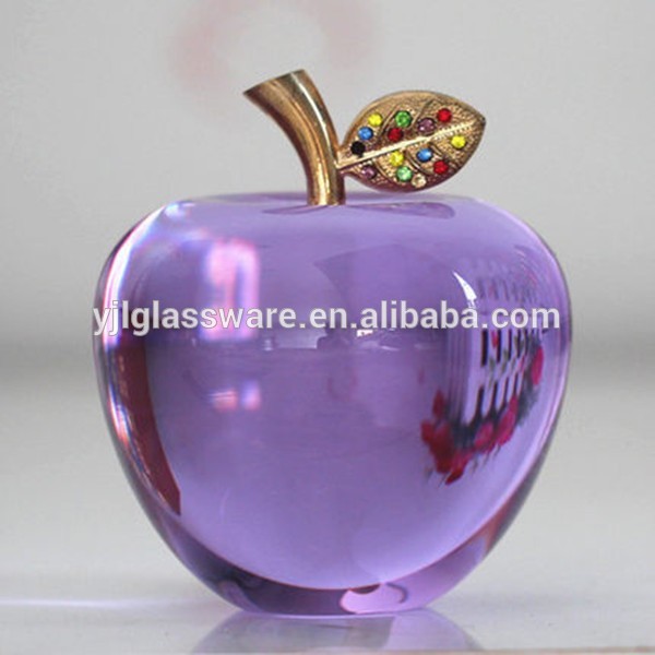 wholesale price K9 crystal glass apple valentine gift