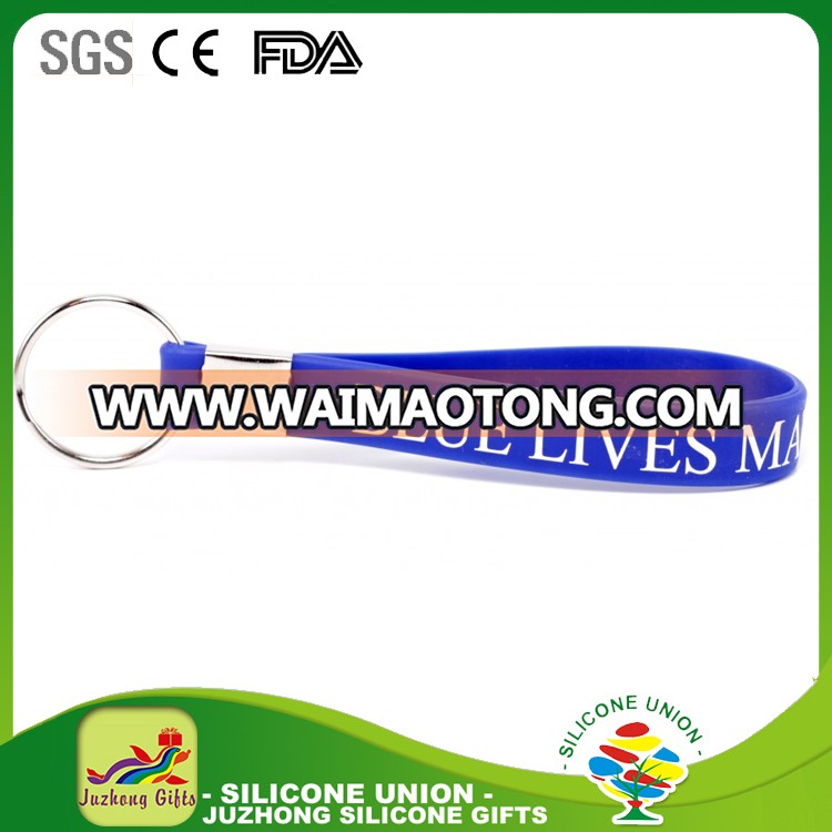 Promotion Custom Logo Silicone Wristband Keychain