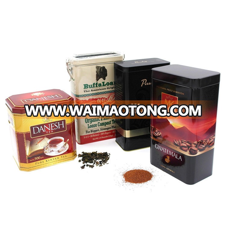 High quality Airtight coffee tin with degassing valve and transparent plastic lid