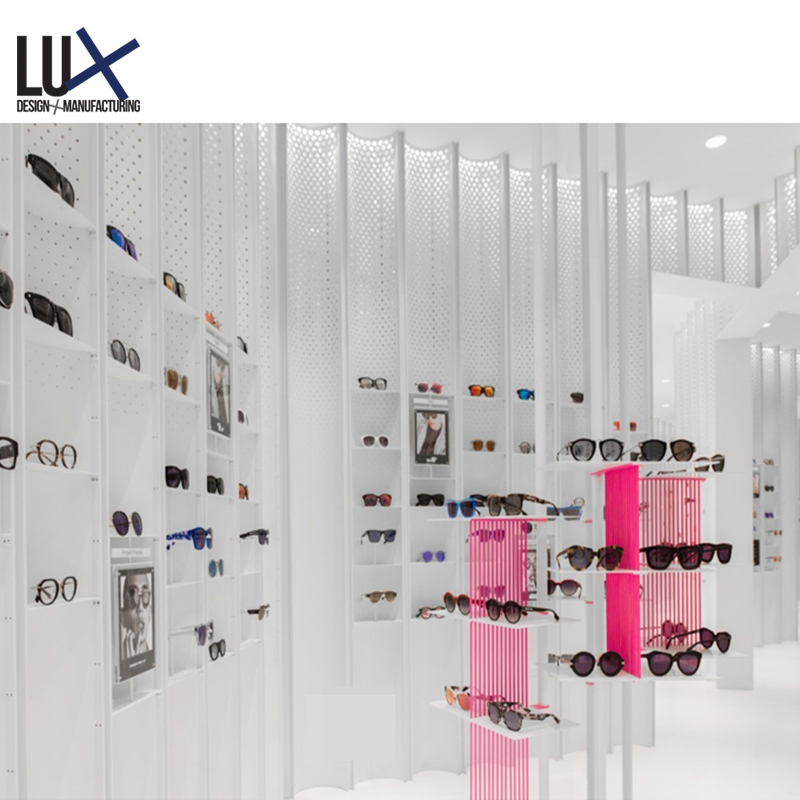 Modern Custom White Interior Design Furniture For Optical Shop