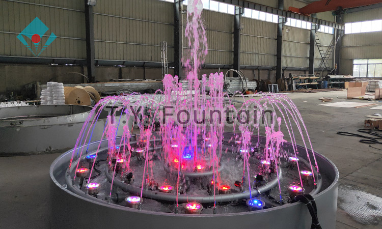 small indoor hotel lobby decorative music water fountain