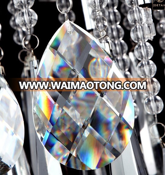 brilliant cut crystal grade A crystal clear square beads with two hole for chandelier parts