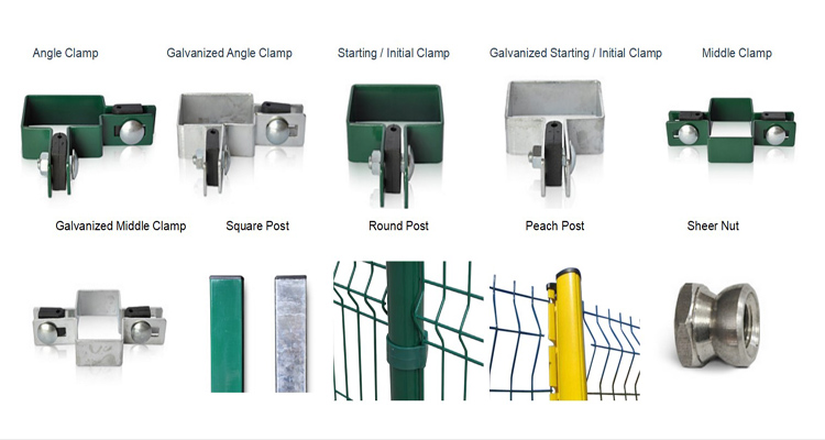 Powder coated Prism 3-D Fence System / Prism 3D Fence System / 3D Wire Mesh Fence System