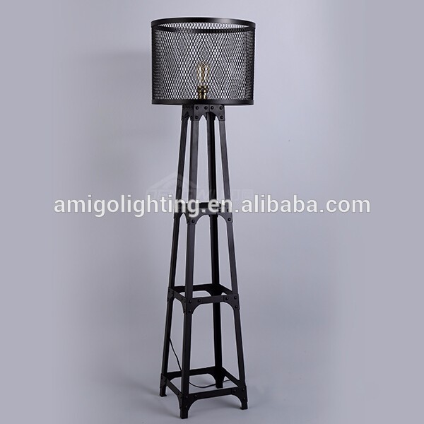 unique vintage industrial led floor lamp IF50 black