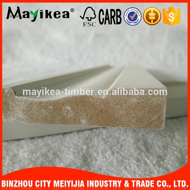 Home decorative skirting moulding waterproof veneer wrapped mouldings mdf skirting