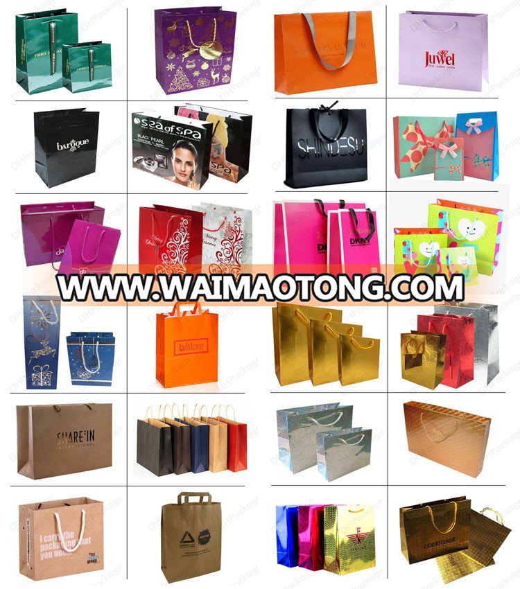 Luxury Laminated Paper Shopping Bag, paper bag with handle, wholesale paper bag