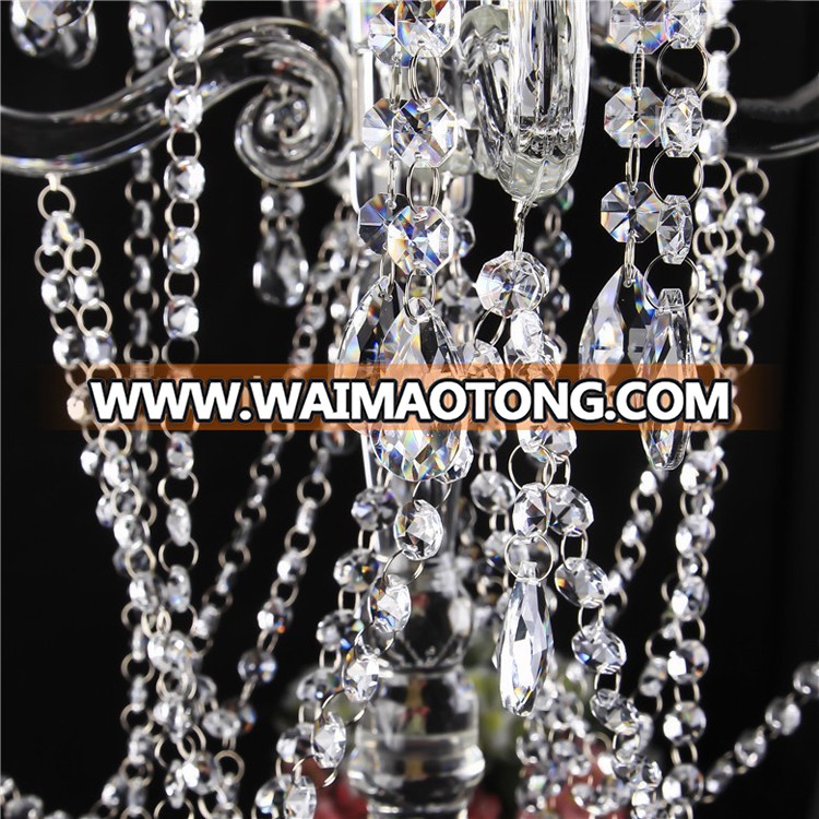 wholesale 135 cm H wedding table crystal candle candelabras 9 arms centerpiece decor