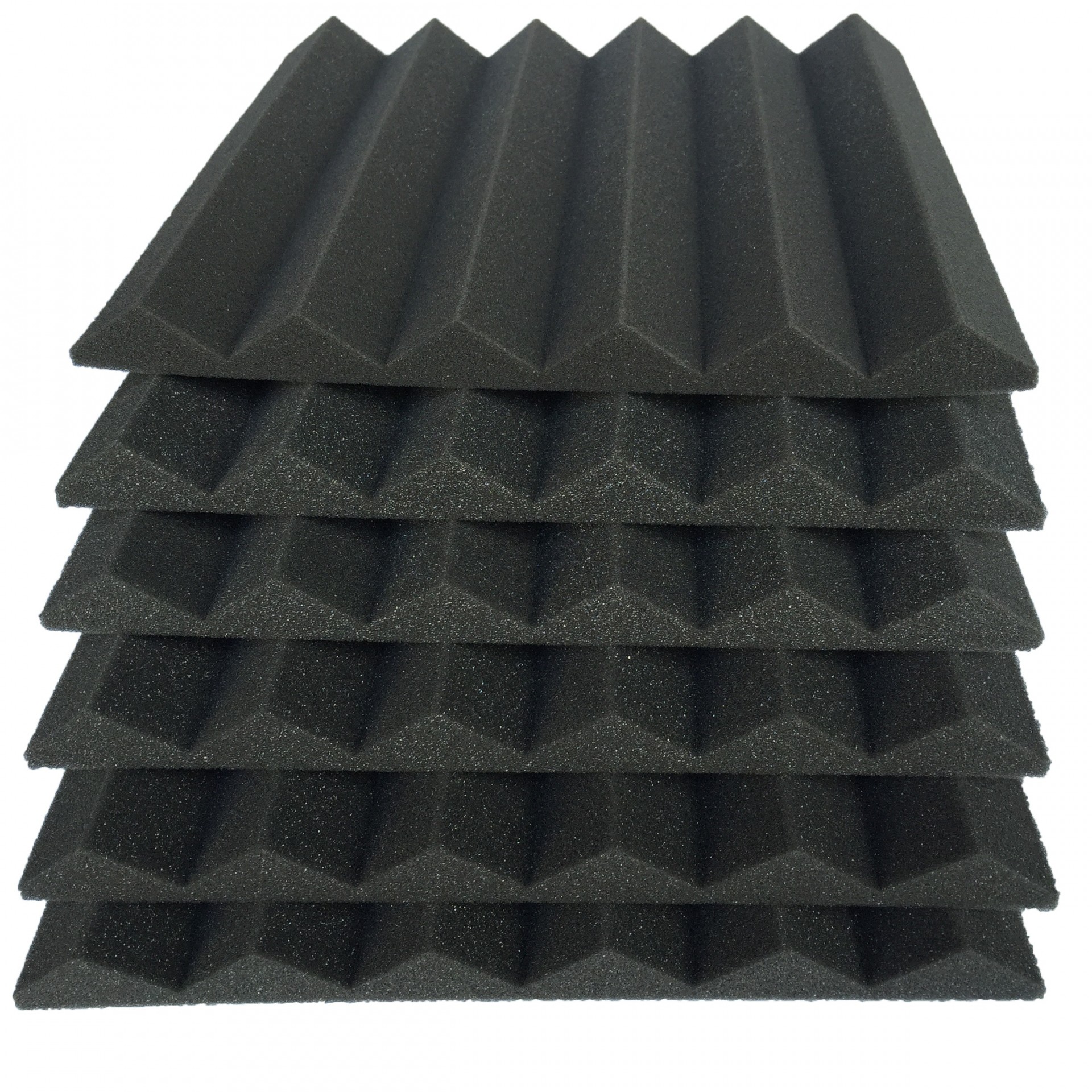 24 PCS Wedge Soundproof Panels Pro Audio Equipment Sound Insulation Sponge