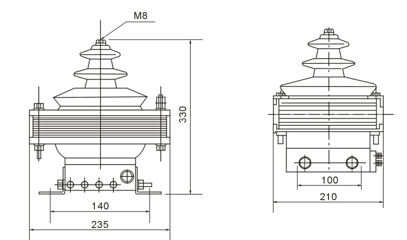 JDZX6-12 12kV indoor high voltage cast resin insulated voltage transformer potential transformer