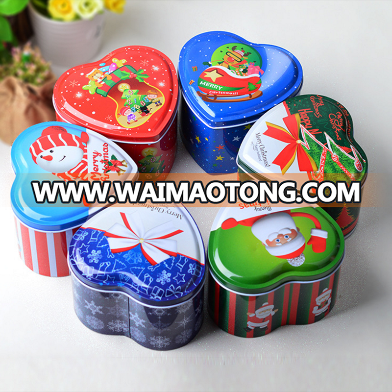 Merry Christmas Design Blackish Green Round Tin Box