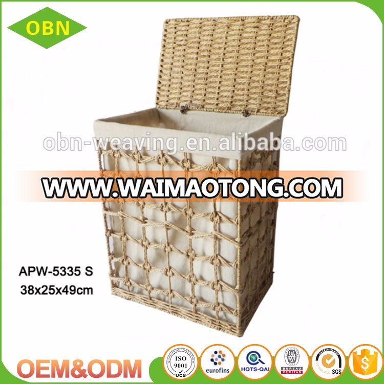 Wholesale customized China high quality cheap fabric hole weaving vintage hamper