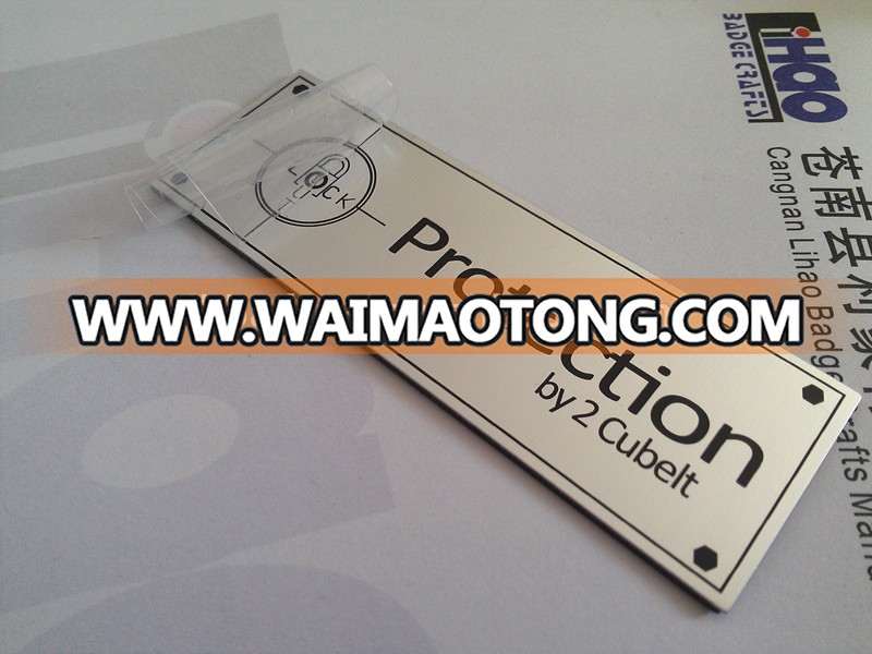 custom metal aluminum label for machine