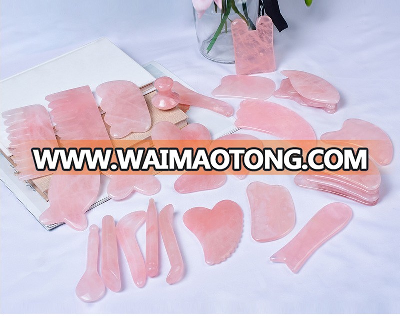 Hot Sale natural Rose quartz Gua Sha Board Tool