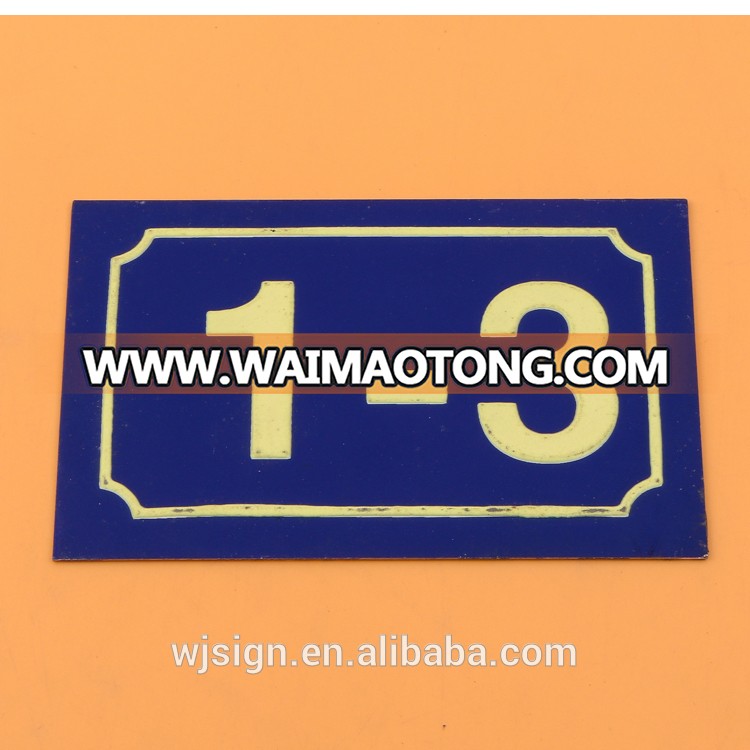 Hotel High Quality Metal Enamel Customized Door Number Plates