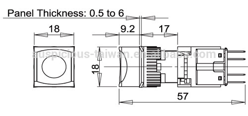 16mm IP65 Waterproof Momentary/Alternate Push Button Switch, Illuminated Push Button Switch