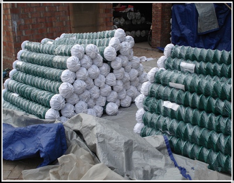 PVC-coated construction chain link fence