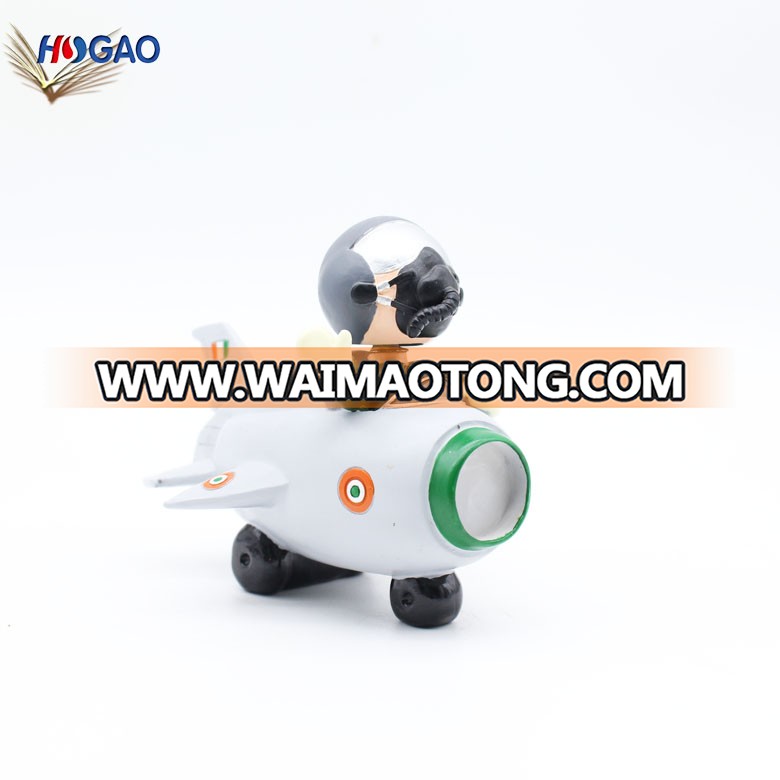 2019 Custom pilot figurine resin bobble head for home decoration