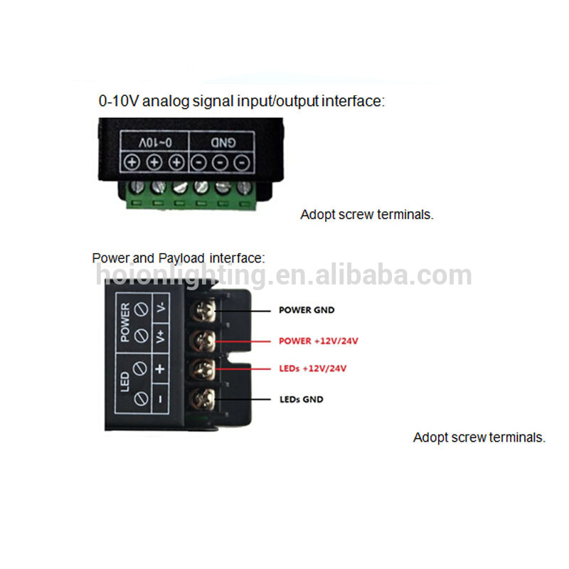 0-10V LED Dimmer,Constant Voltage LED Strip Light Dimmer Controller