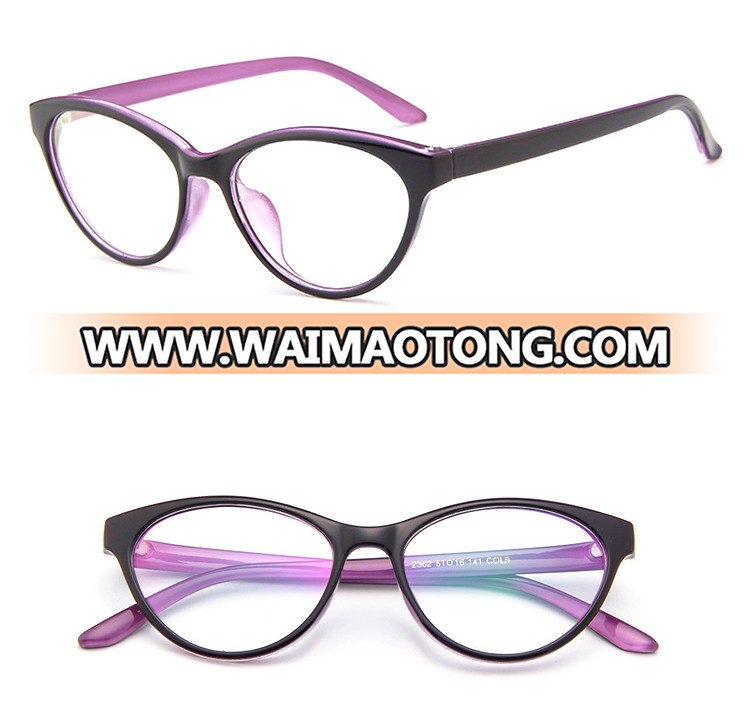 DL-2362 Customized Logo Cat Eye Full-Rim PC Prescription Glasses Frame Rx For Women