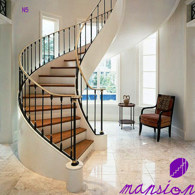 Wrought Iron Newel Post Spiral Staircase