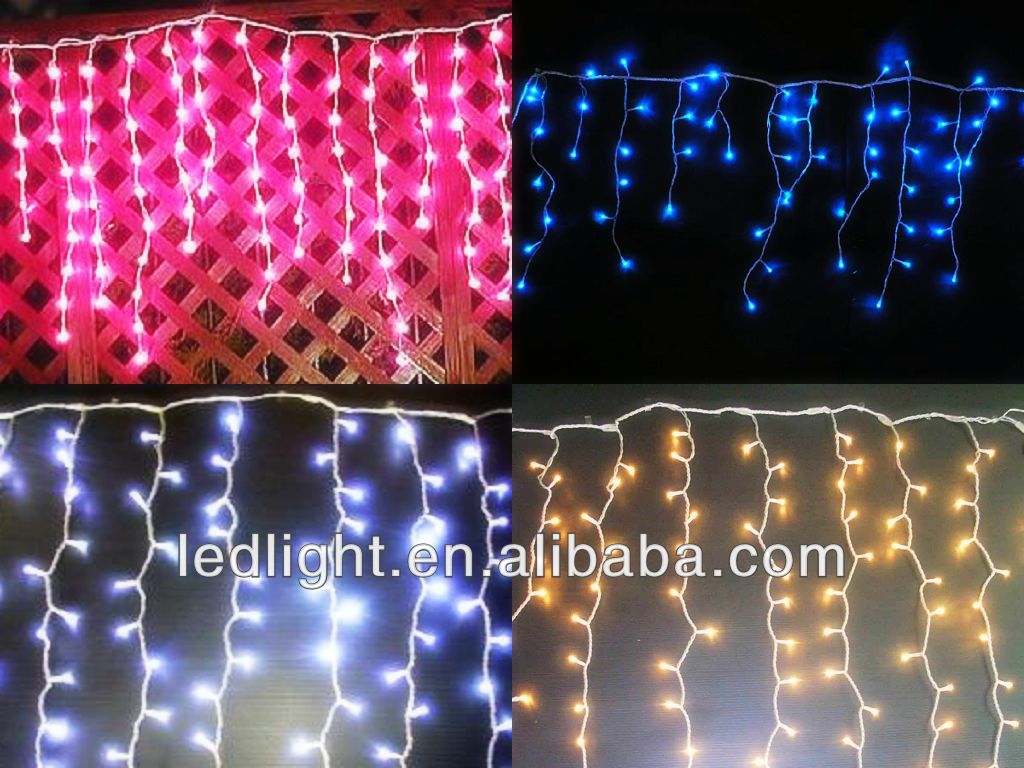 220LEDS PVC wire blue LED falling icicle light in holiday lighting - color customized