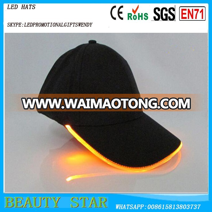 Promotion LED hat,new fashion Led flashing hat for party,Logo customized led hats China factory