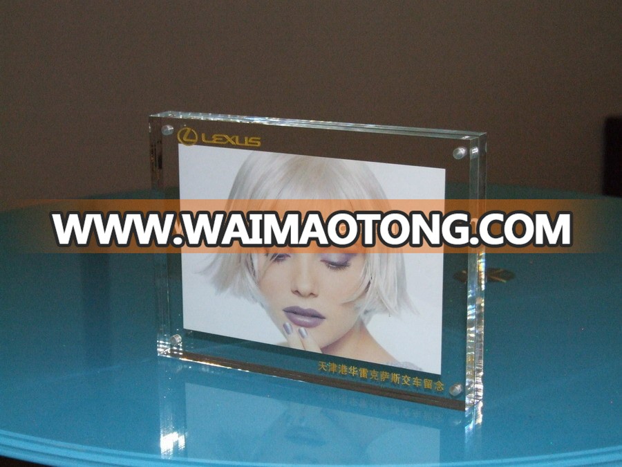 Custom specification acrylic Magnetic Photo Picture Freestanding Frames