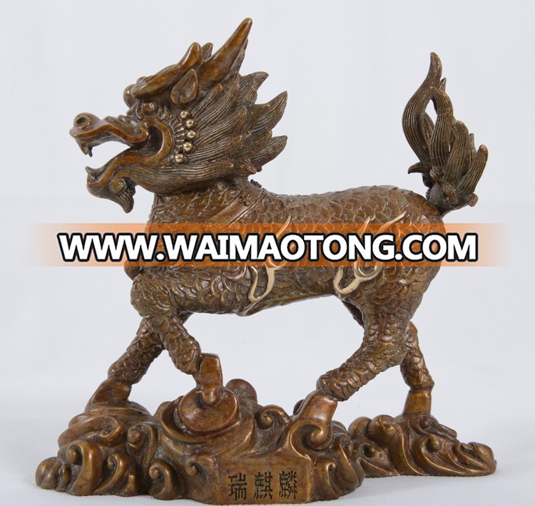 Town house room decoration bronze unicorn sculpture