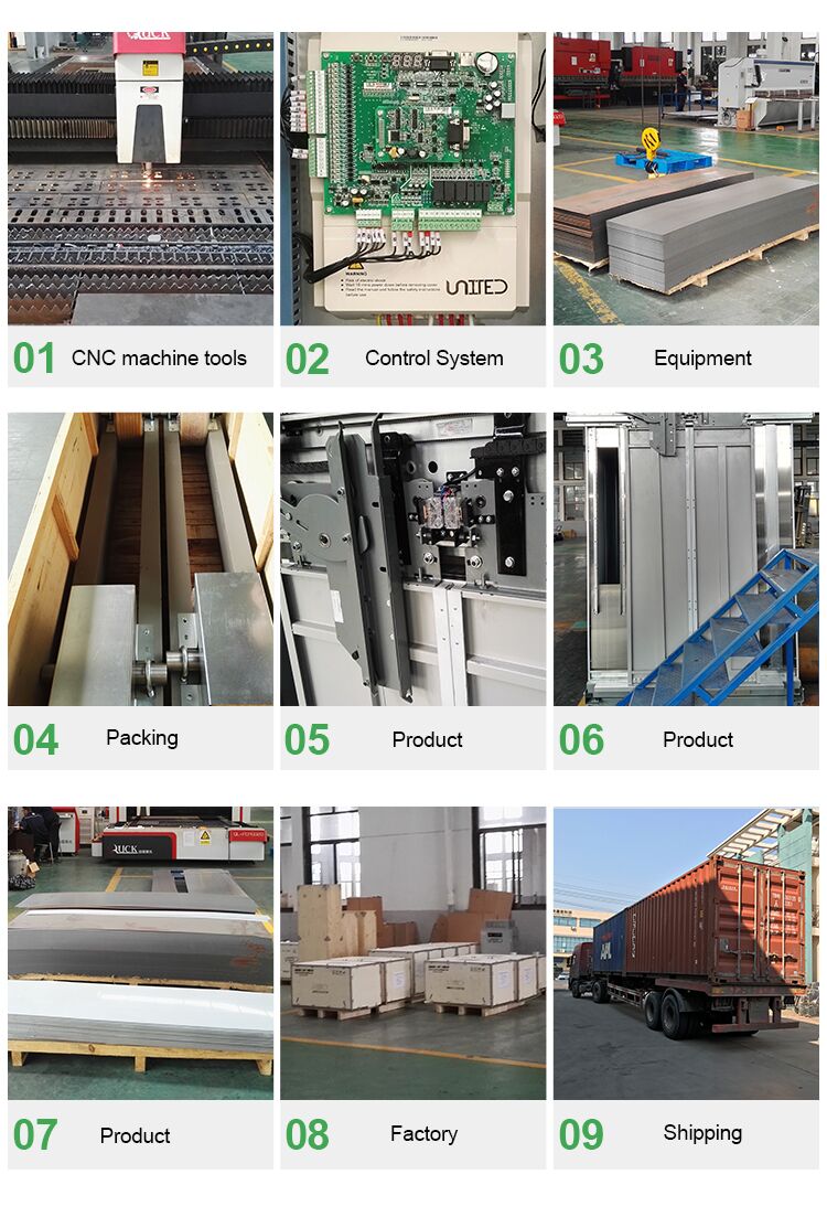 Customsized freight elevator price of 1 ton freight elevator