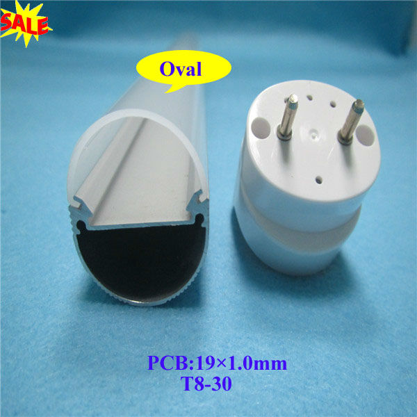 High brightness T8 Practical LED lights PC profiles with best price