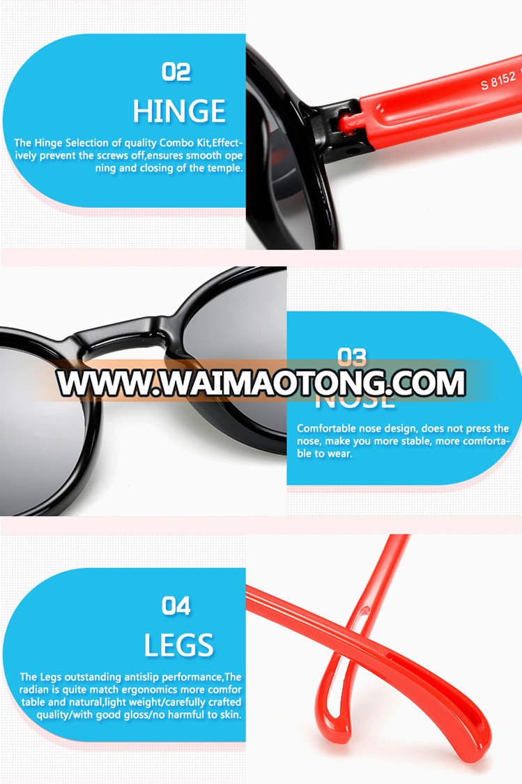 Wholesale TR90 Frame Round Lens Baby Child Kids Polarized Sunglasses