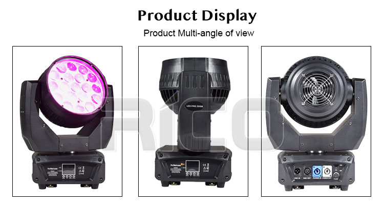 dj led stage light beam zoom wash dmx RGBW dmx 19x15w aura moving head led