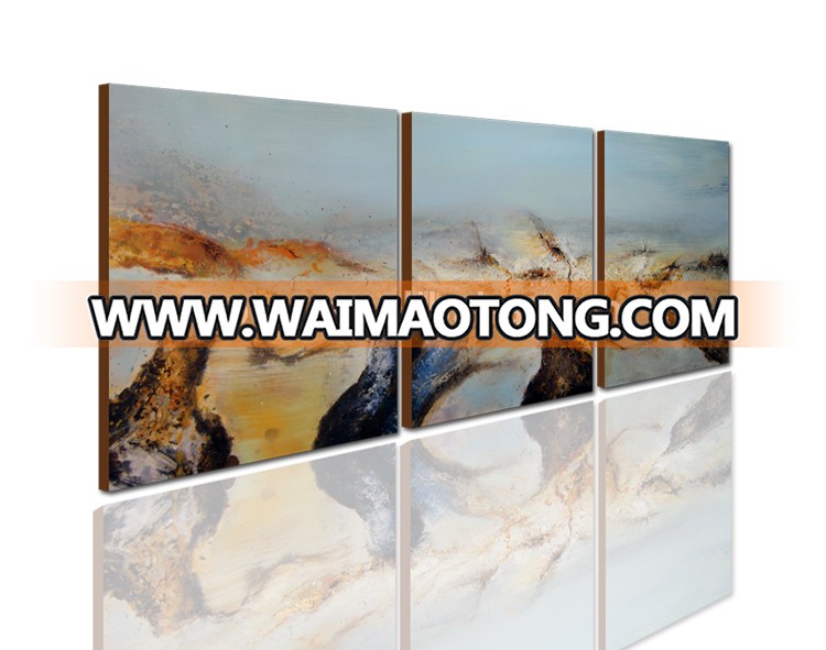 triptych abstract painting for home decor