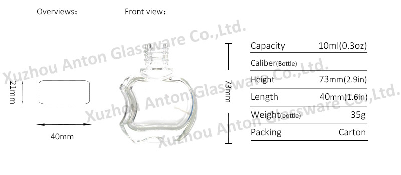 10 ml apple shaped perfume glass diffuser bottle suppliers